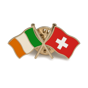 Ireland - Switzerland Flag Pin