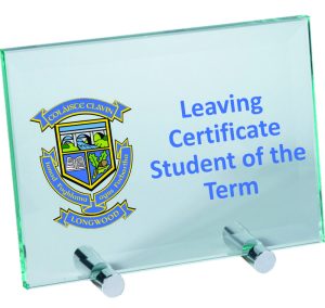 Jade Glass Plaque with Stand