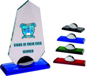 Glass Plaque Coloured Base Selection (Satin Box)