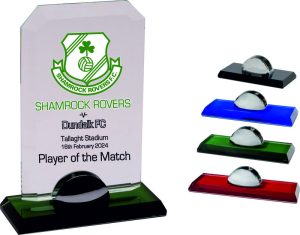 Glass Plaque Coloured Base Selection (Satin Box)
