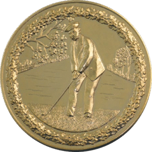 50mm Gold Golf Medallion