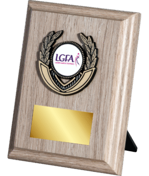 Oak Plaque with Black/Gold Trim
