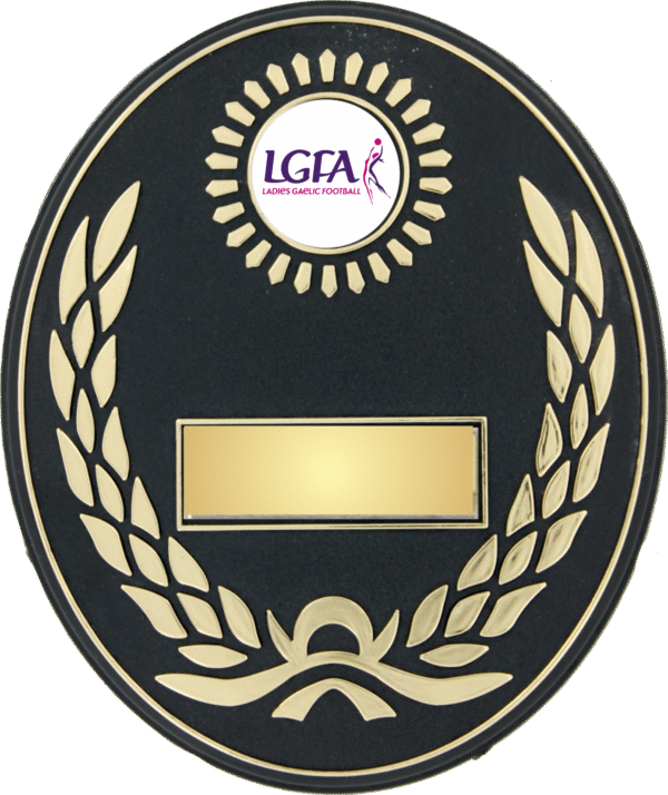 Plastic Plaque (Black with Gold) V201