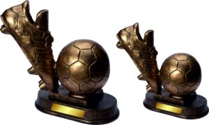 Resin With Soccer Boot and Ball